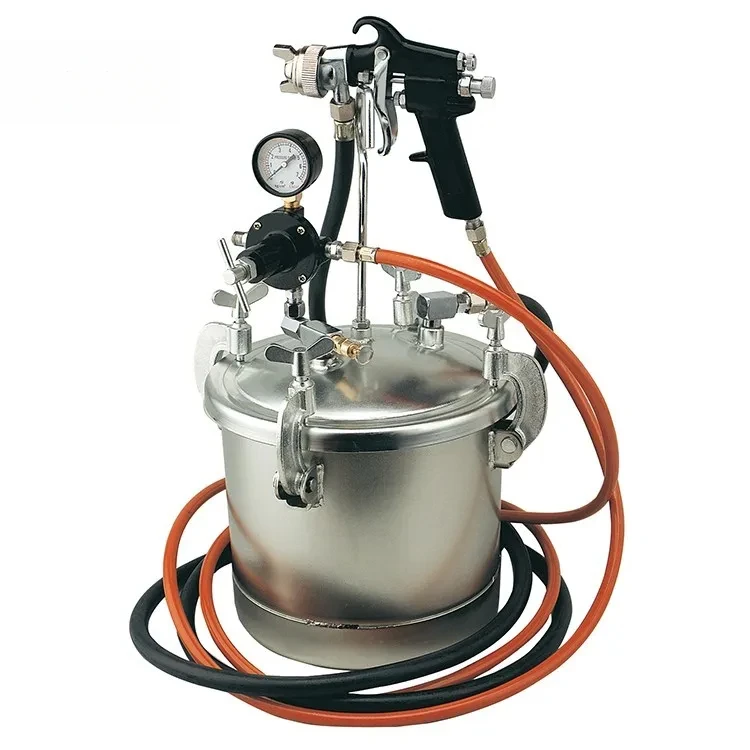 RONGPENG R8312 Industrial Paint Spray  Wholesale 2.5 Gallon (10 Liters) Pressure Pot Paint Tank With Air Hose Manufacturer