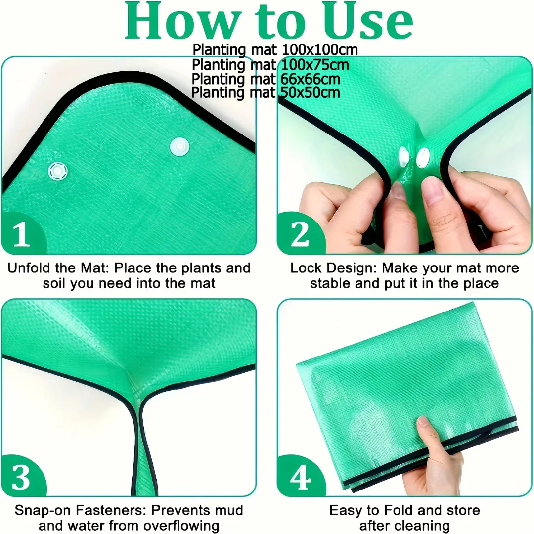 100x100cm Tray Plant Accessories Plant Regeneration Mat Waterproof Transplant Pad Mixing Soil Plant Pruning Tool Gardening Gifts