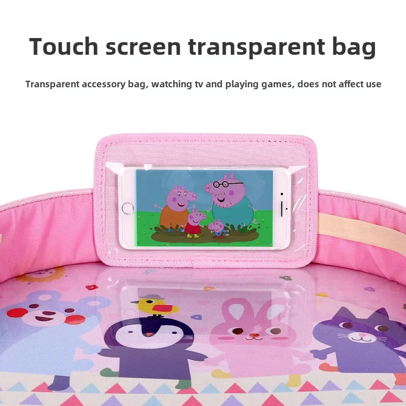 مقعد أمان للأطفال، طاولة رسم لعربة الأطفال، منظم سيارة للأطفال، حقيبة تخزين، لوحة طاولة صغيرة سهلة التنظيف