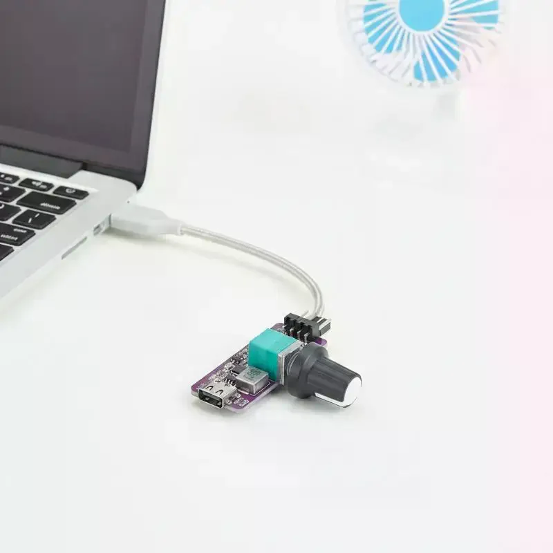 PWM Speed Controller 4 Pin Fan Controller With Wind Speed Controller Regulator Switch Speed Module USB Type C For DIY Project