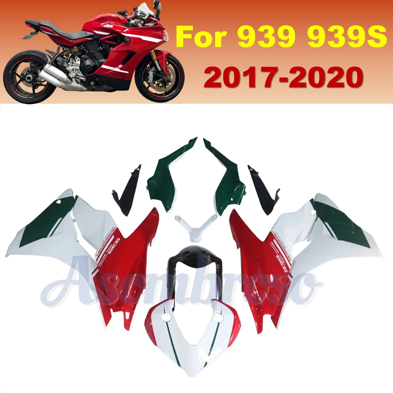

Motorcycle Fairing Kit Fit For Ducati Supersport 939 2017 2018 2019 2020 939 S ABS Plastic Replacement Cowl