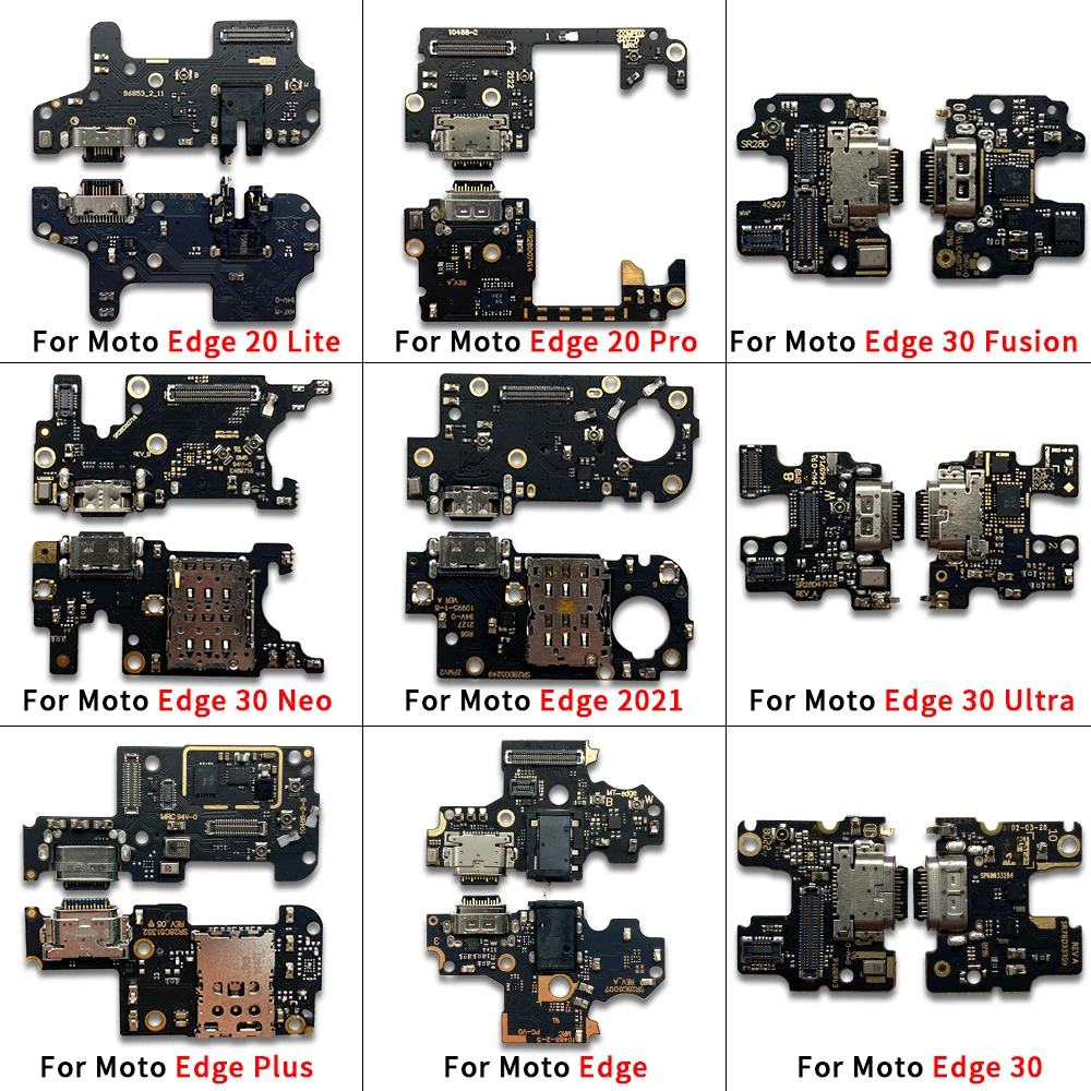 10 Stuks Voor Moto Edge 20 Lite Pro Edge 30 Fusion Neo S Pro 2021 Usb Oplaadpoort Dock Oplader Plug Connector Board Flex Kabel