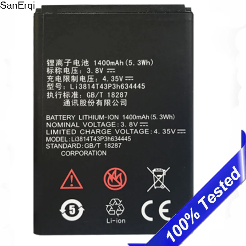 1 шт. для ZTE Blade L110 A112 аккумулятор V815W 1400 мАч Li3814T43P3h634445 высокое качество