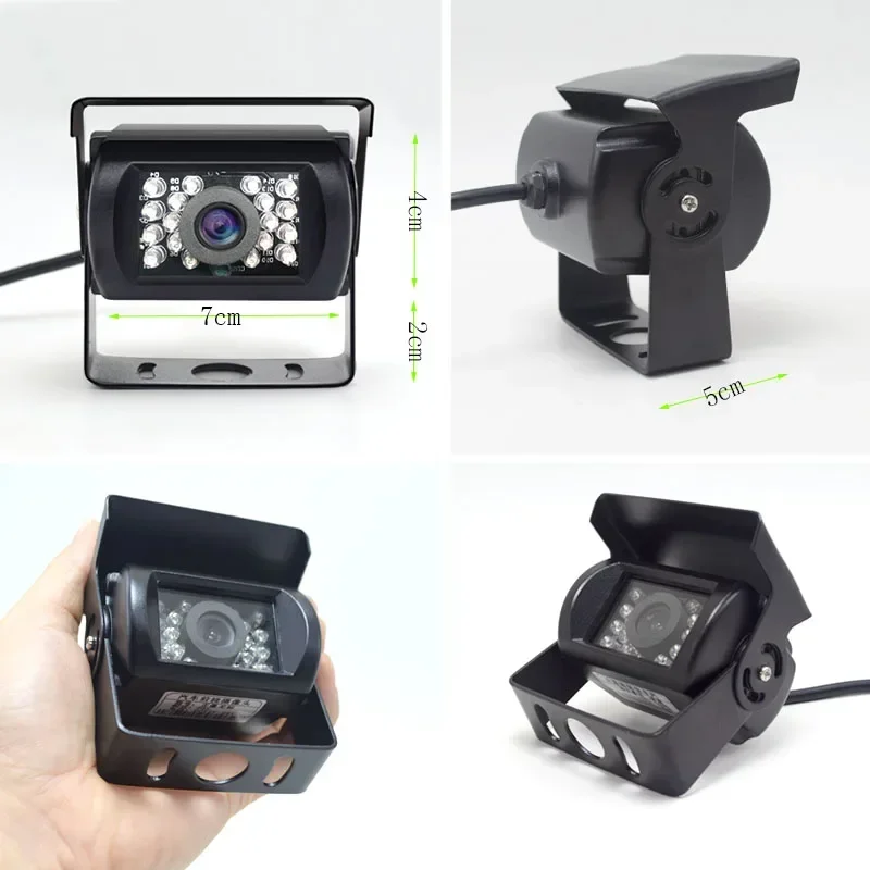 HD Truck Backup Camera Heavy Duty IR Night Vision Waterproof Vehicle Rear View 12V 24V Cam for Car Bus Lorry Trailer Pickups RV