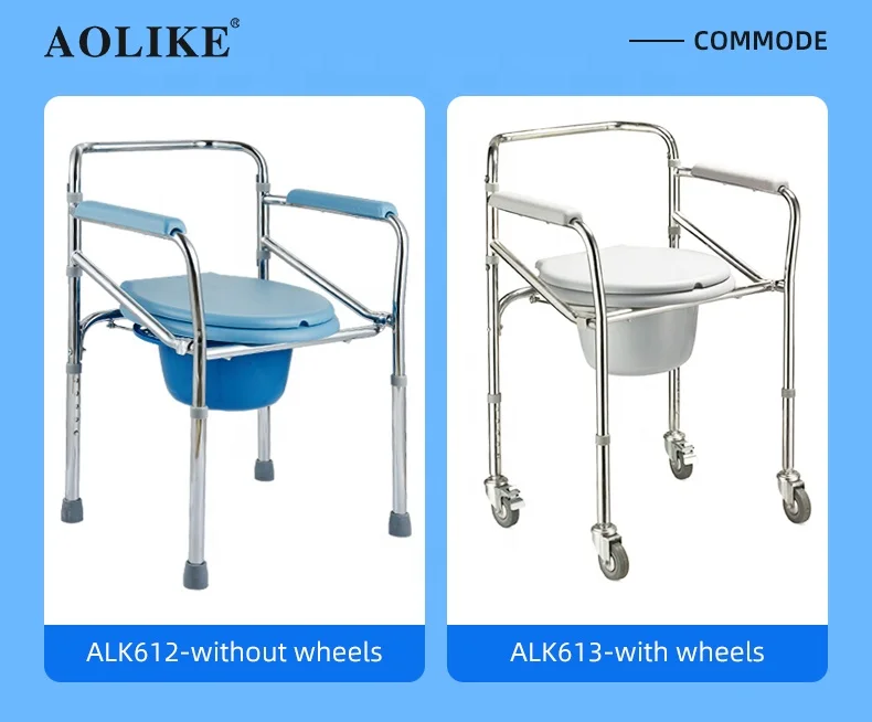 Silla cómoda plegable para personas mayores, equipo de rehabilitación para el cuidado de la salud