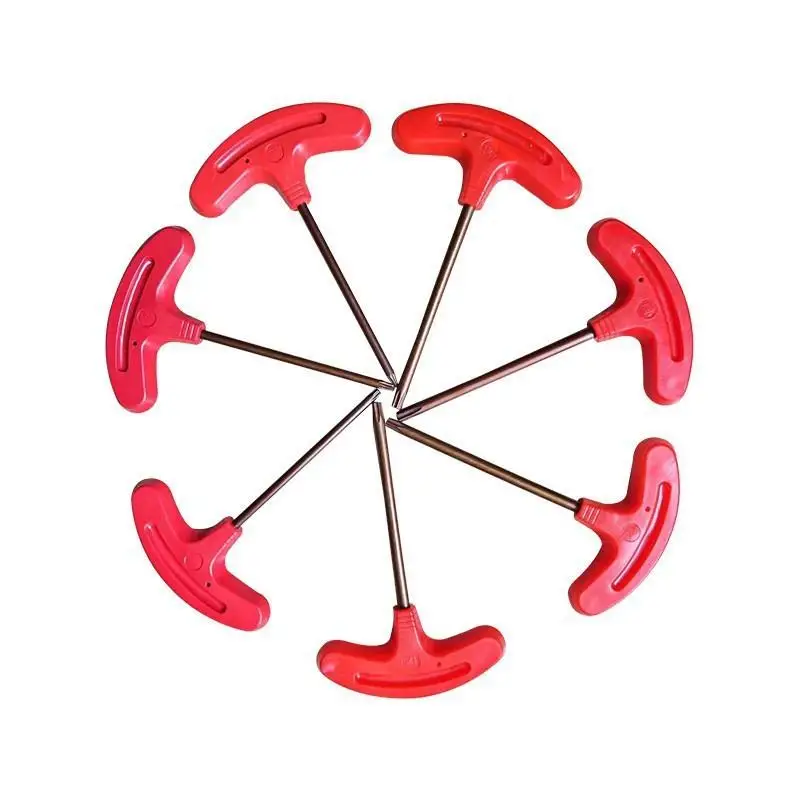 High Strength T Handle Inner Hexagon Spanner Key Screwdriver Set For Workshop Bicycle Maintenance Services