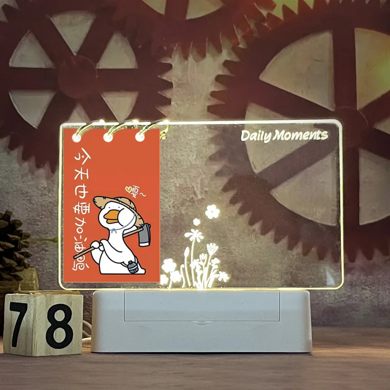 Note Board Creative Led Night Light USB Message Board Holiday Light With Pen Gift For Children Girlfriend Decoration Night Lamp