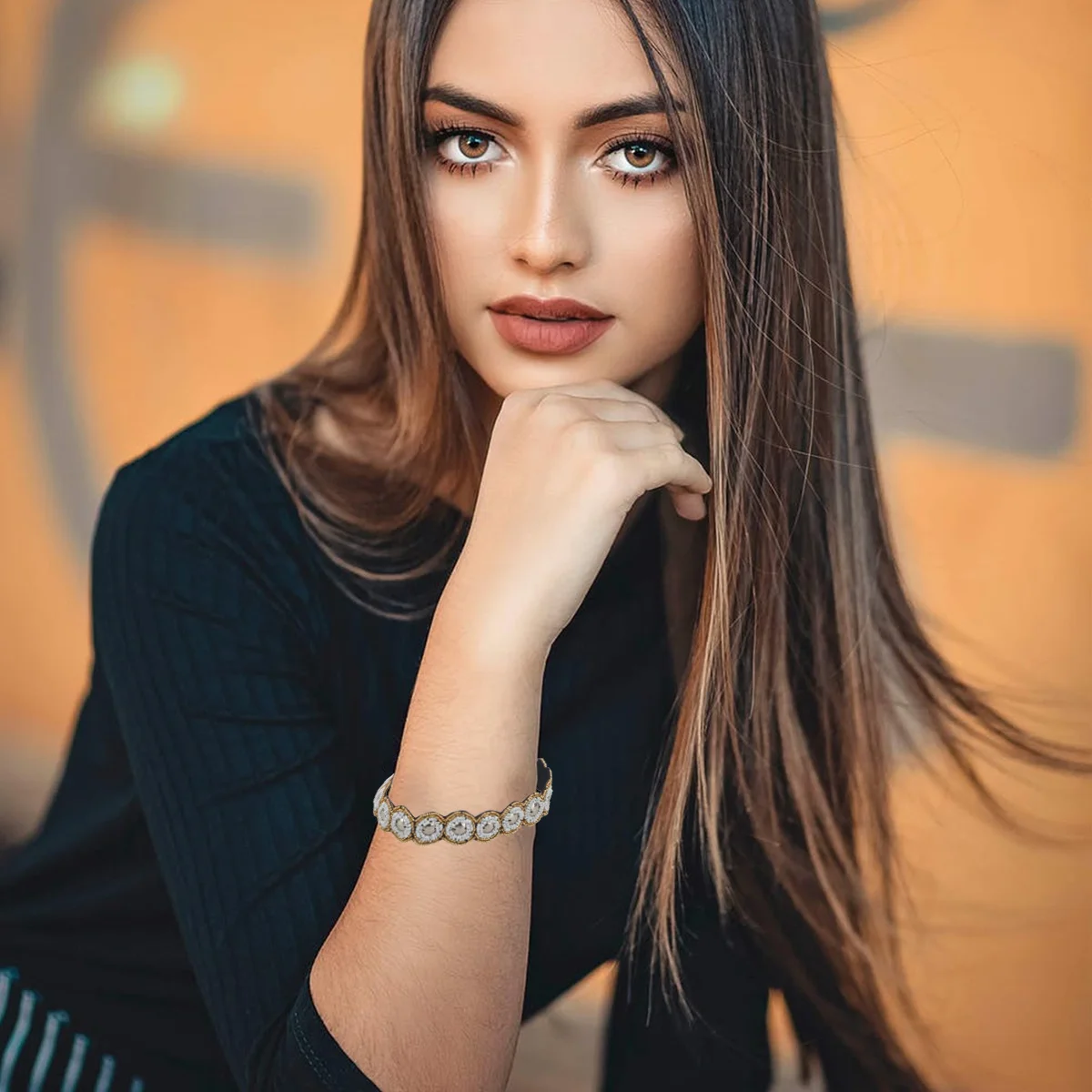 

6Pcs Handmade Elastic Pearl Beaded Headbands Rhinestone Hair Bands for Women Party Hairstyling Hair Band