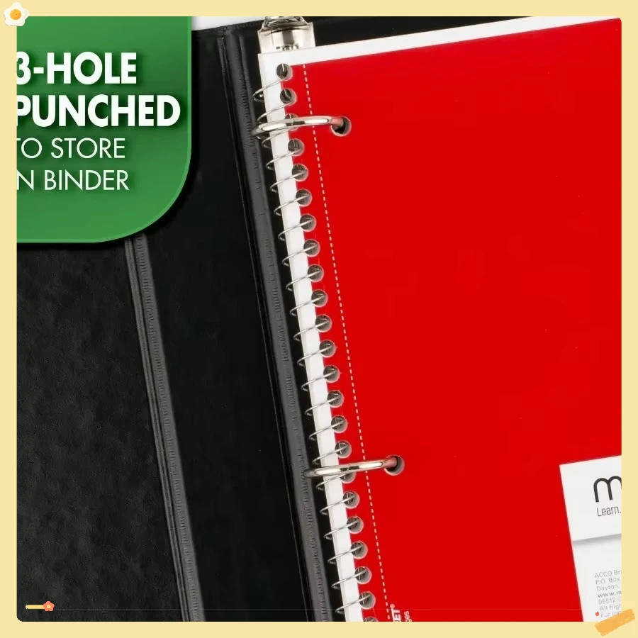 Quaderno a spirale verde, 100 fogli di carta a righe con grafico a 1 soggetto, ideale per appunti scolastici/ufficio e scrittura quotidiana