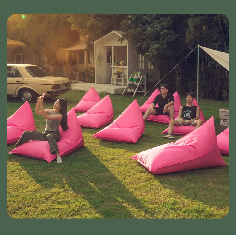Lazy Sofa Outdoor Single Recliner Camping Lunch Break Bean Bags Internet Celebrity Bar Outdoor Picnic Sleeping Couch