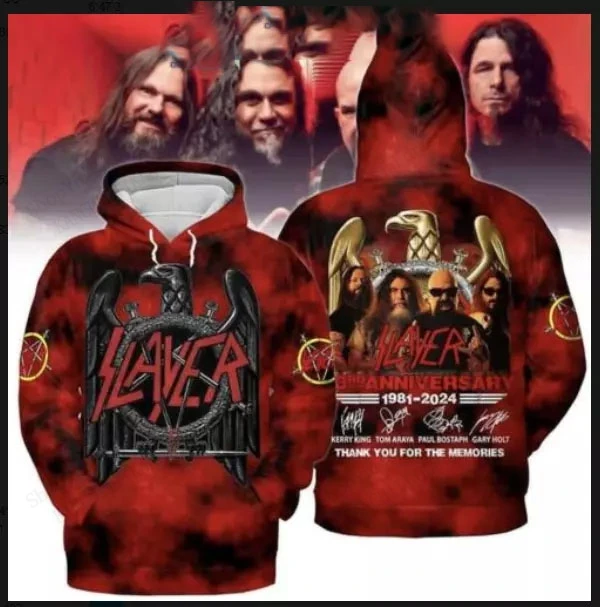 Slayer Band 3dพิมพ์Hoodieผู้ชายผู้หญิงแฟชั่นHoodiesเสื้อกันหนาวเด็กเสื้อผู้หญิงSweatsผู้ชายHoodie Rock Bandเสื้อผ้าขนาดใหญ่ขนาด