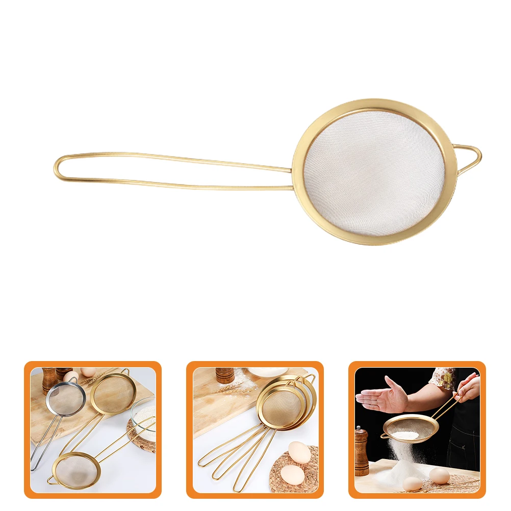 

Stainless Steel Mesh Colander Skimmer Spoon Fine Wire Sieve Hotpot Metal Flour Spoons Filter Colanders for Food Splatter Guard