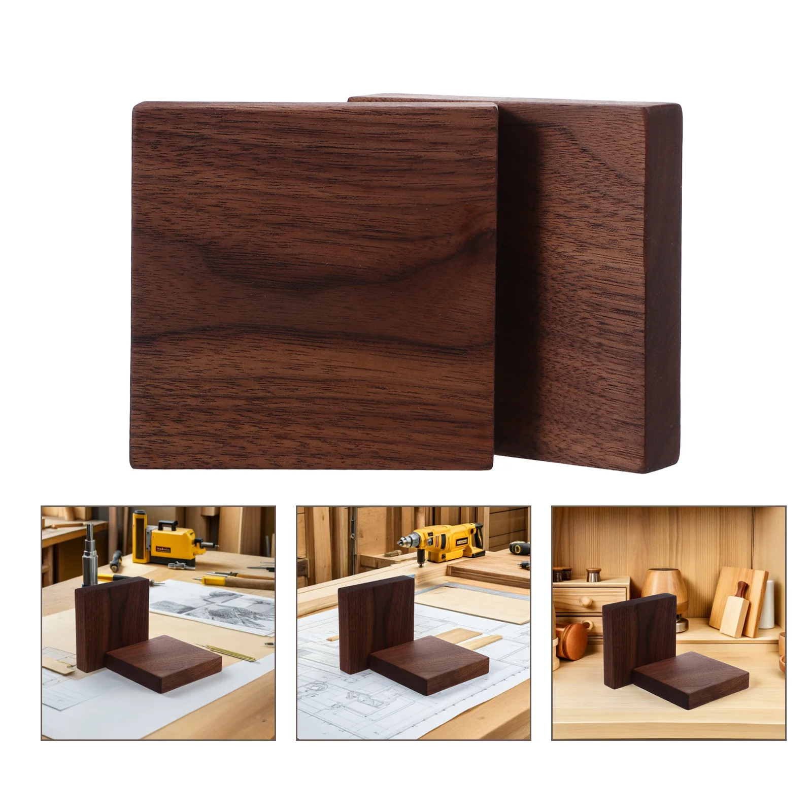 2Pcs Walnut Wood Pa… - image