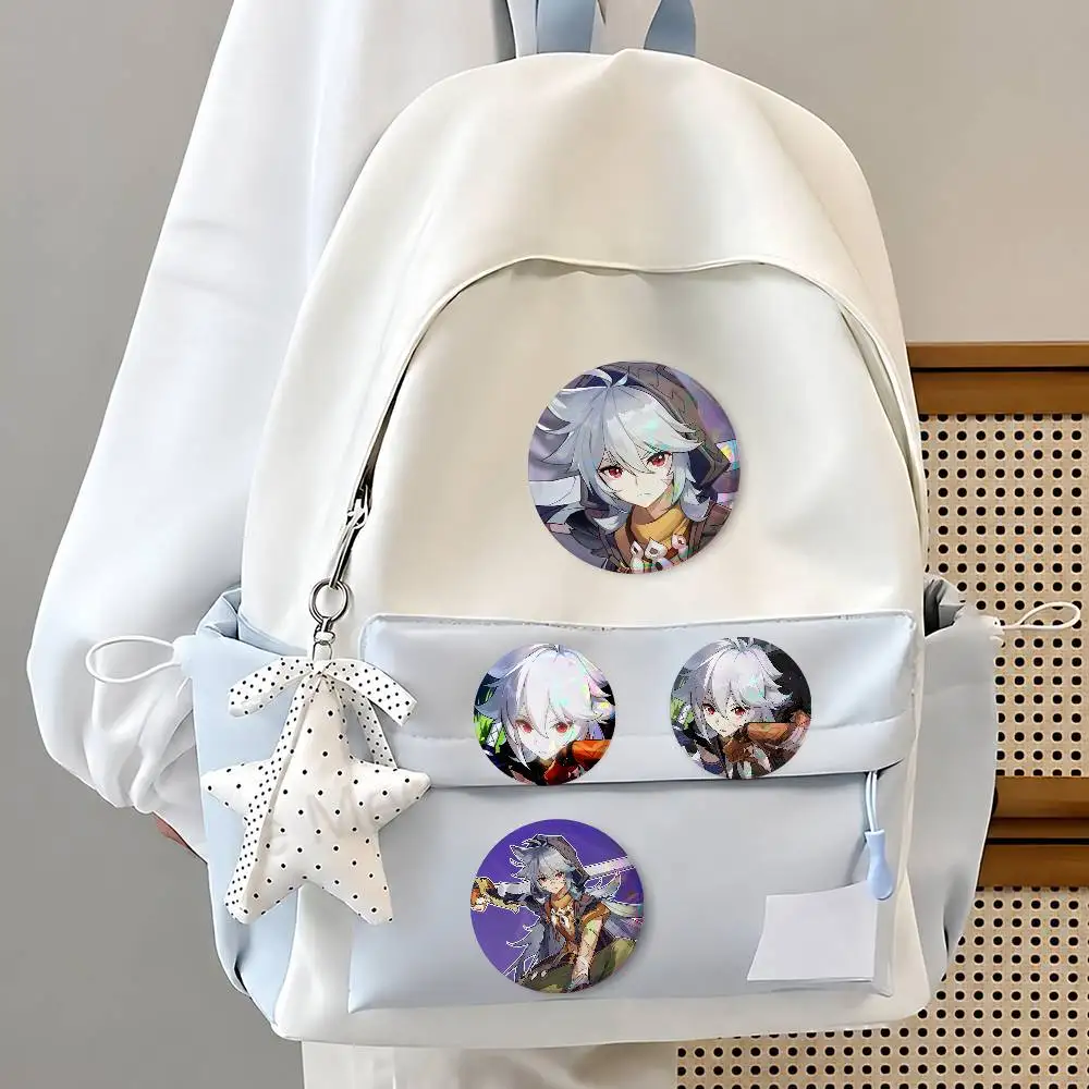 Razor Ge-nshn I-mpact Creative Round Button Pins Badge Set Cartoon Anime Movie Music Pattern Brooches For Bags Jackets