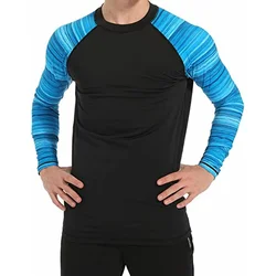 New Arrival Mens Swimming T-shirt Swimsuit Beach UV Protection Rash Guard Diving Swimwear Long Sleeve Surfing Suits Surf T-shirt