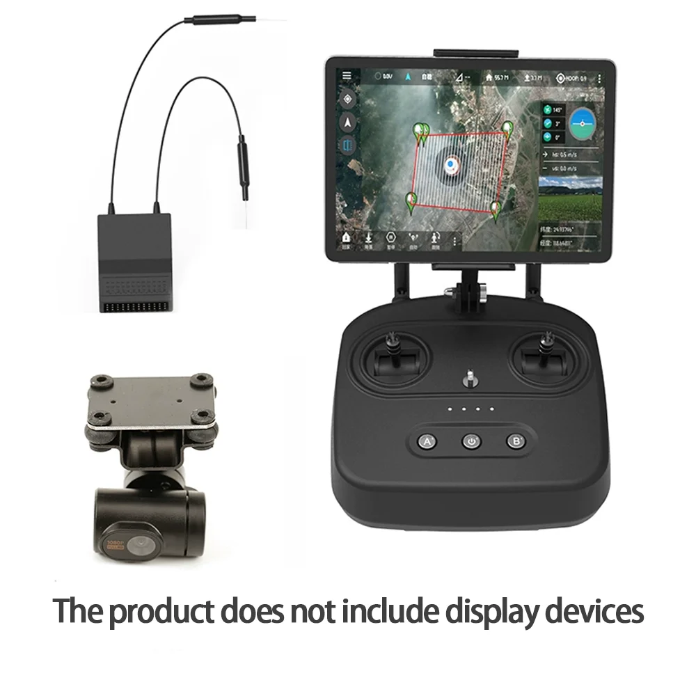 Skydroid T10 รีโมทคอนโทรล w/กล้องมินิ 10km แผนที่ดิจิตอลเกียร์ R10 Reciever 4 in 1 สําหรับ Plant Protection เครื่อง