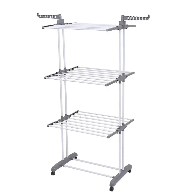 Foldable Drying Rack for Large Clothes, Stainless Steel, Foldable Base, Laundry Dryer, 67.7 in