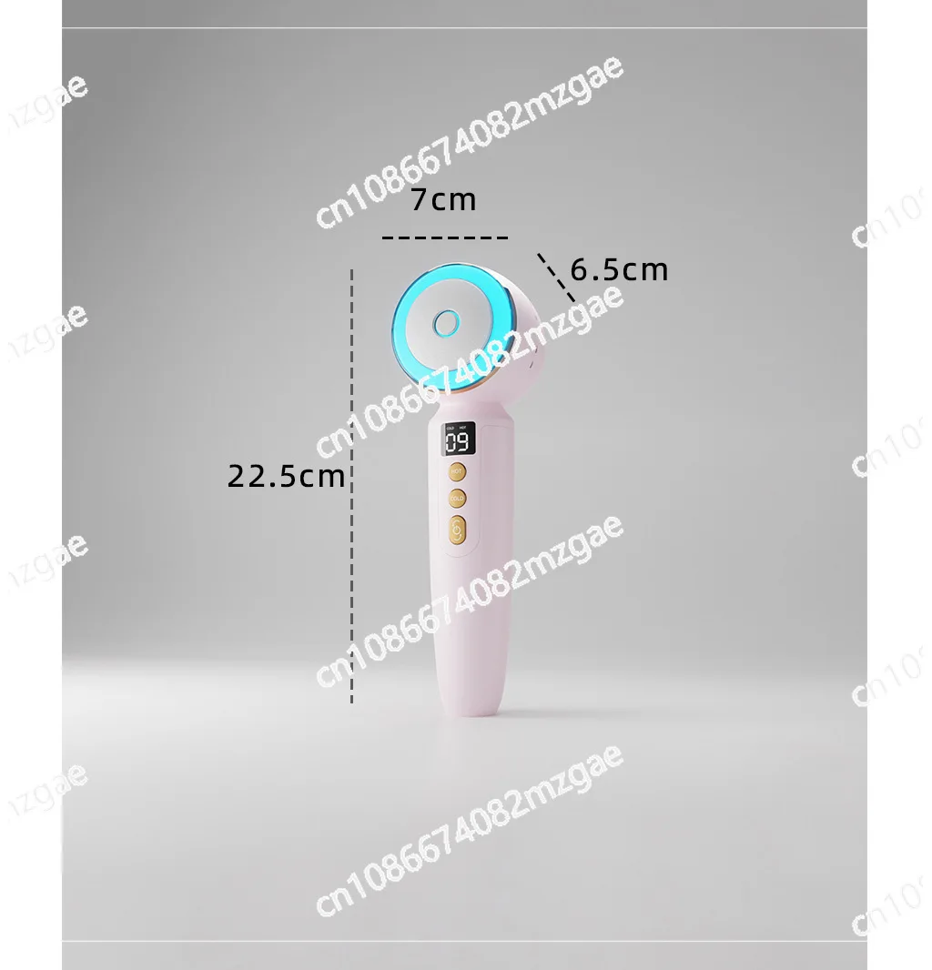 Household hot and cold ice hammer beauty instrument Red and blue light EMS introduction hot /cold compress beauty instrument