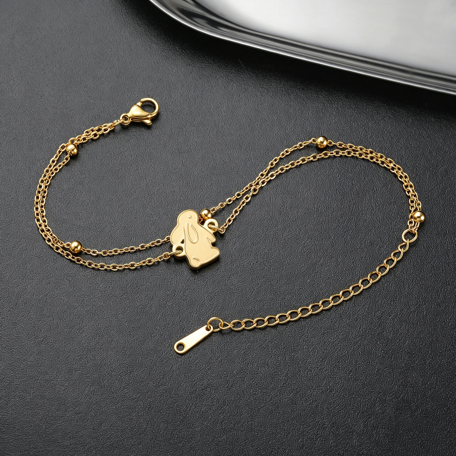 Easter Bunny Pendant Fashion New Style Bracelet Hand Rope Cute Animal Accessories for Women