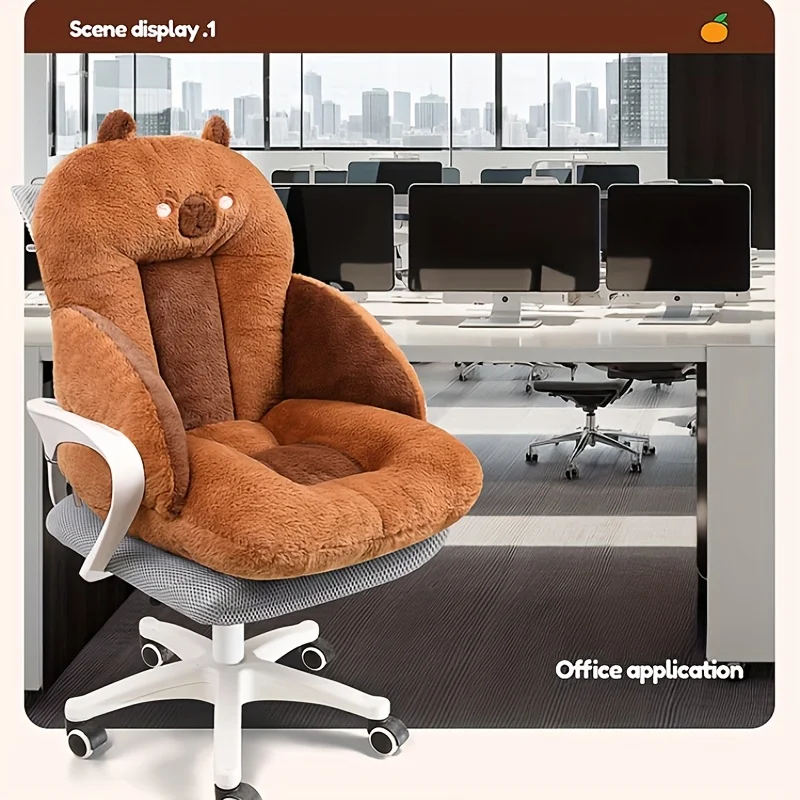 

Чехол на сиденье переднего стула, зимняя теплая подушка для автомобильного сиденья, мягкий искусственный мех, плюшевая удобная защитная накладка, автомобильные аксессуары