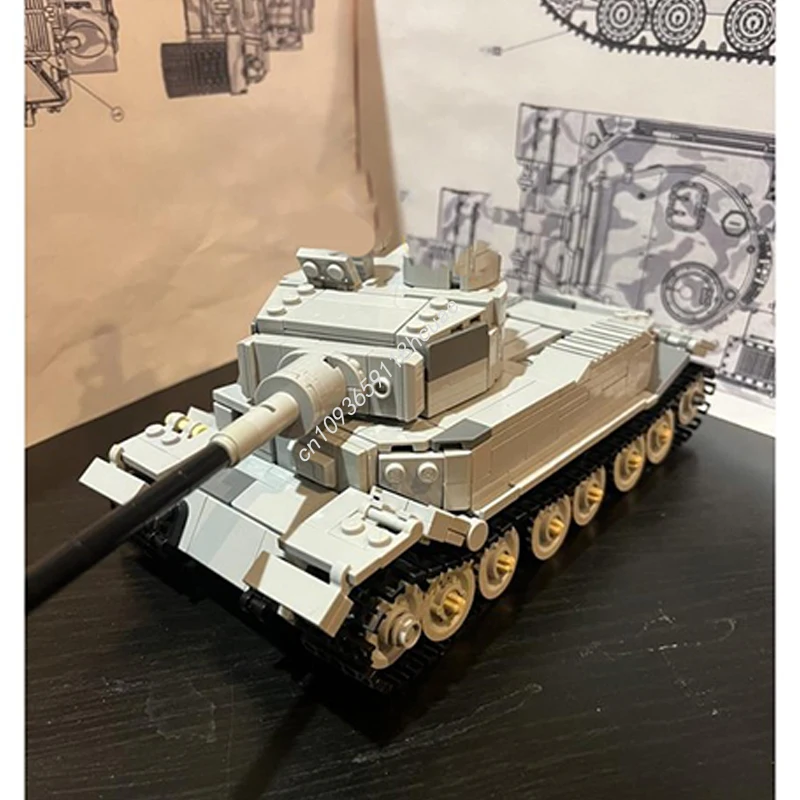 

2739 шт. MOC Pz.Bef.Wg.VI P Porsche Tiger, немецкий WW2, строительные блоки для тяжелого танка, логическое мышление, космическая рождественская игрушка в подарок