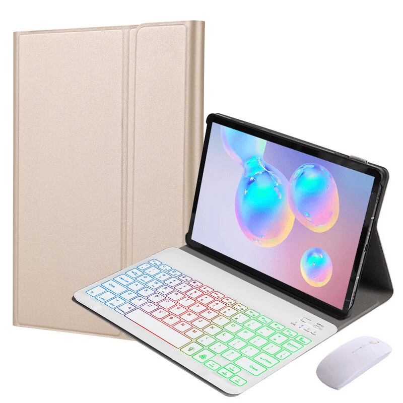 Funda para lenovo tab m10 hd 2a geração TB-X306F 10.1 polegada arco-íris backlight português russo espanhol teclado capa