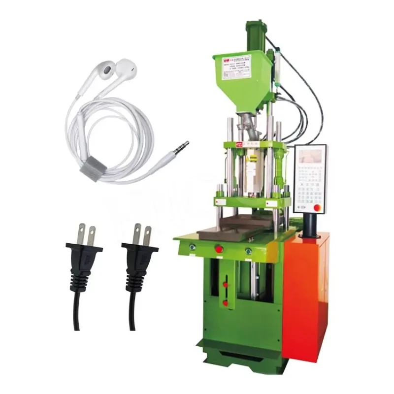 HNOC 60 Ton Semi Automatic Vertical Plastic USB Cable Small Micro Dc Connector Injection Molding Machine