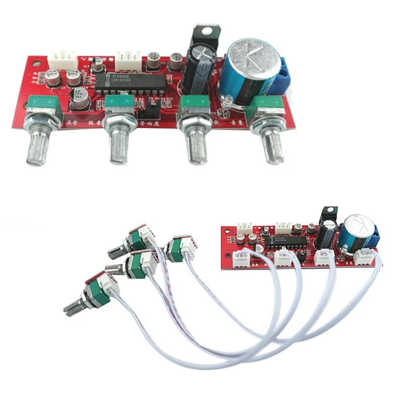 LM1036 Tone Board With Treble Bass Volume Adjustment Pre-Amplifier Tone Board Using LM1036 Tone Chip