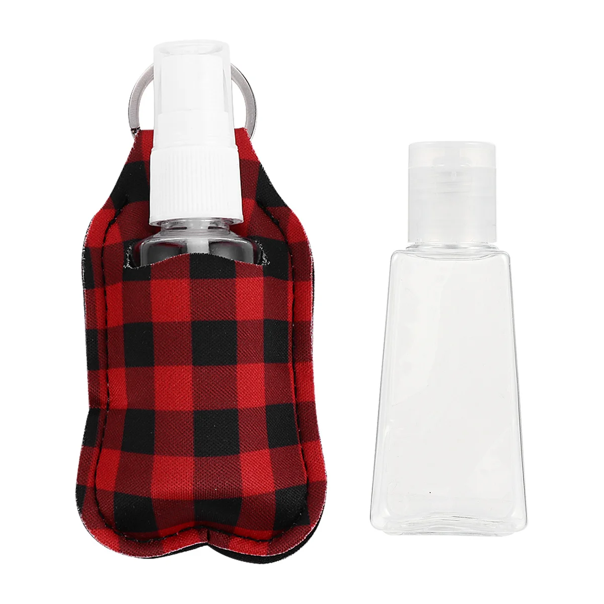 3 conjuntos de garrafa de spray portátil caso armazenamento durável capa protetora chaveiro fivela para mochila bolsa uso viagem