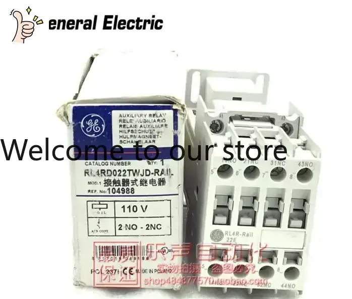 2026.4 RL4RD022TWJD-RAIL 110VDC American GM/GE Contactor Relay Is New From Stock