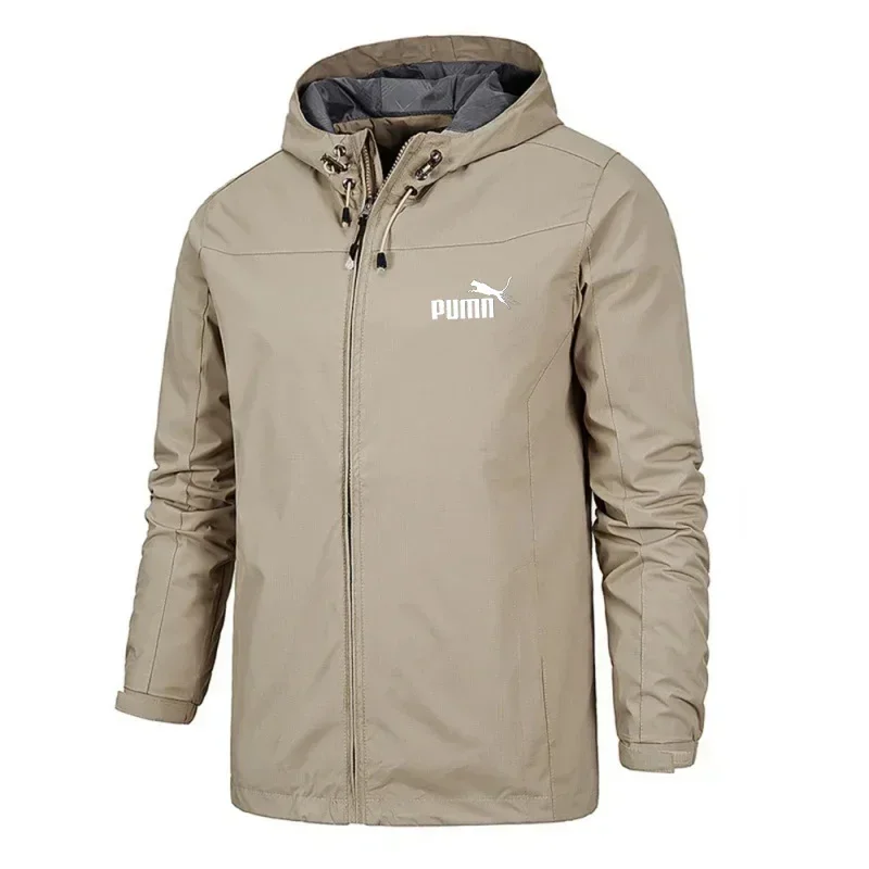 2026 New Men's Hooded Waterproof Jacket, Lightweight and Windproof Design, Suitable for Camping, Hiking, Mountain Climbing and O