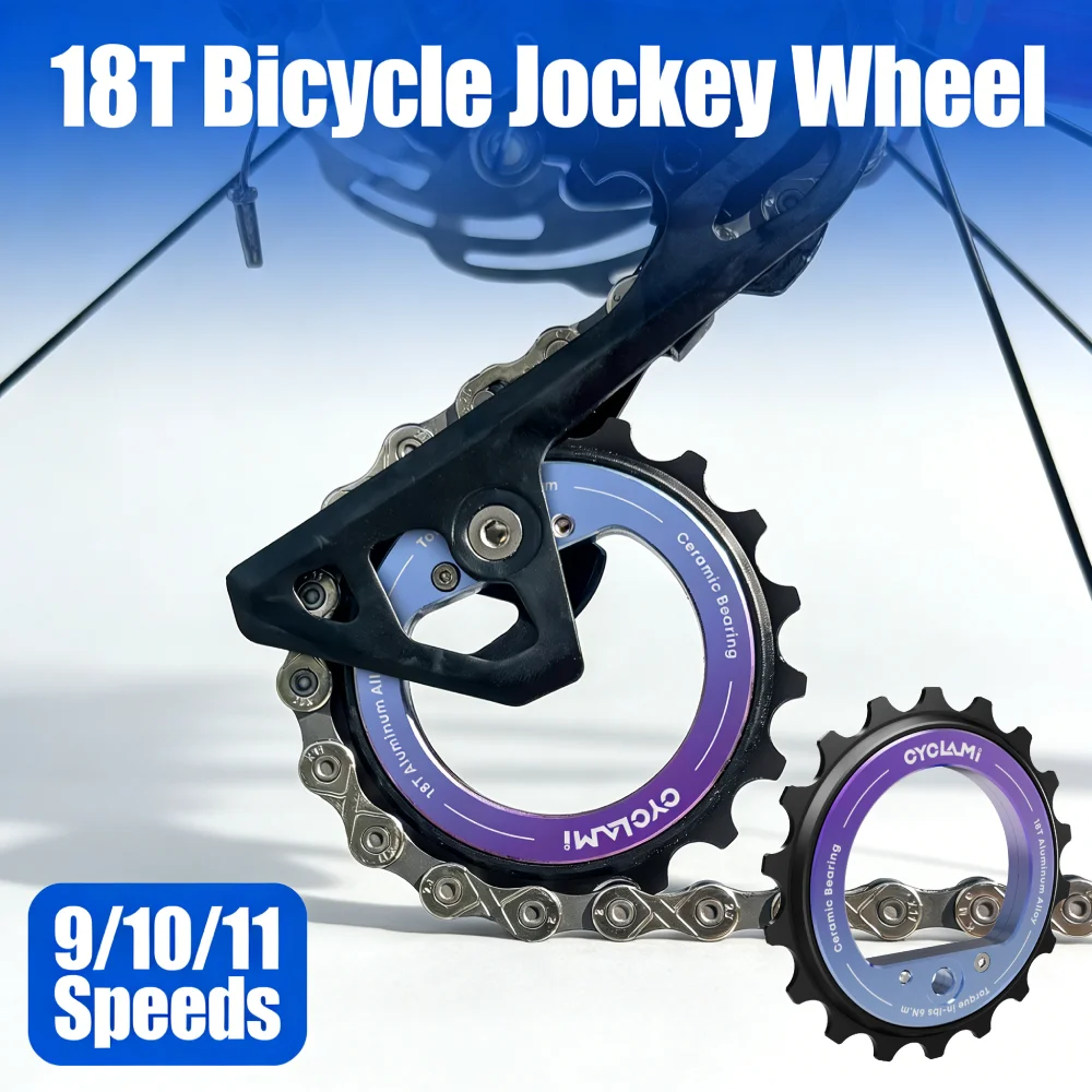 

18T Rear Derailleur Ceramic Pulley 9/10/11 Speed Hollow Eccentric Jockey Wheel for Shimano R8000 R7000 MTB Road Bicycle Part