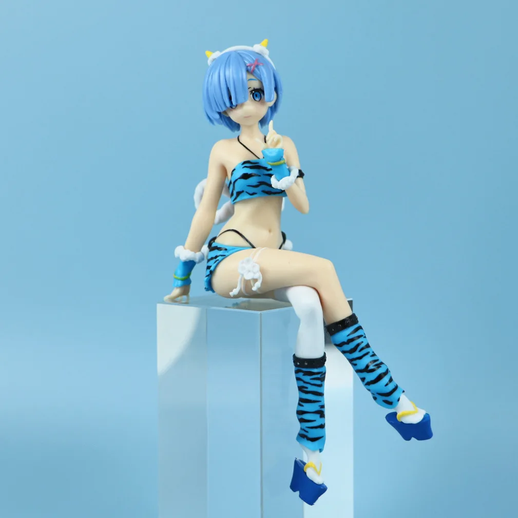 Anime Re:Life in a Different World From Zero Rem Ram Sit on Chairs Action Figures Model Doll Collection Toy Gifts