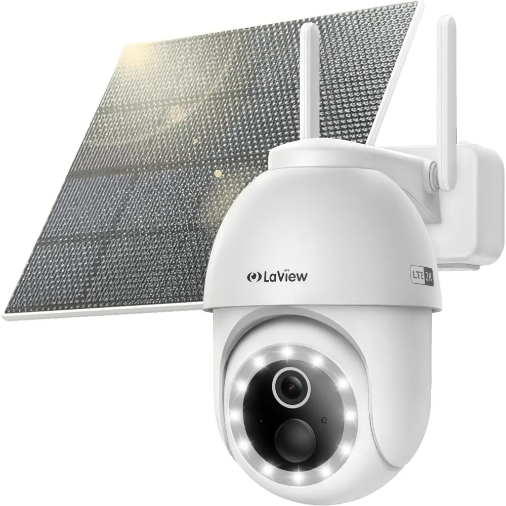 

4g lte cellular security camera 2k solar camera outdoor wireless, solar powerd security camera with color night vision, 360 pt
