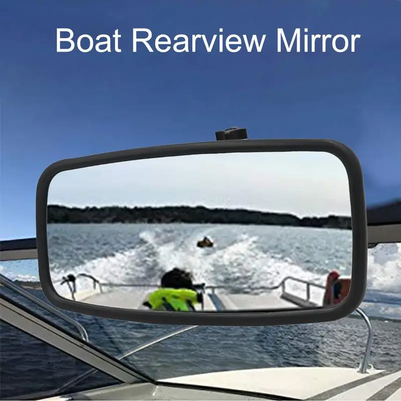 Marine Rear View Mirrors For Boat Surfing Water Sport Clamp-On Boat Mirrors Large Water Ski Rear View Boat Clamp Mirrors For