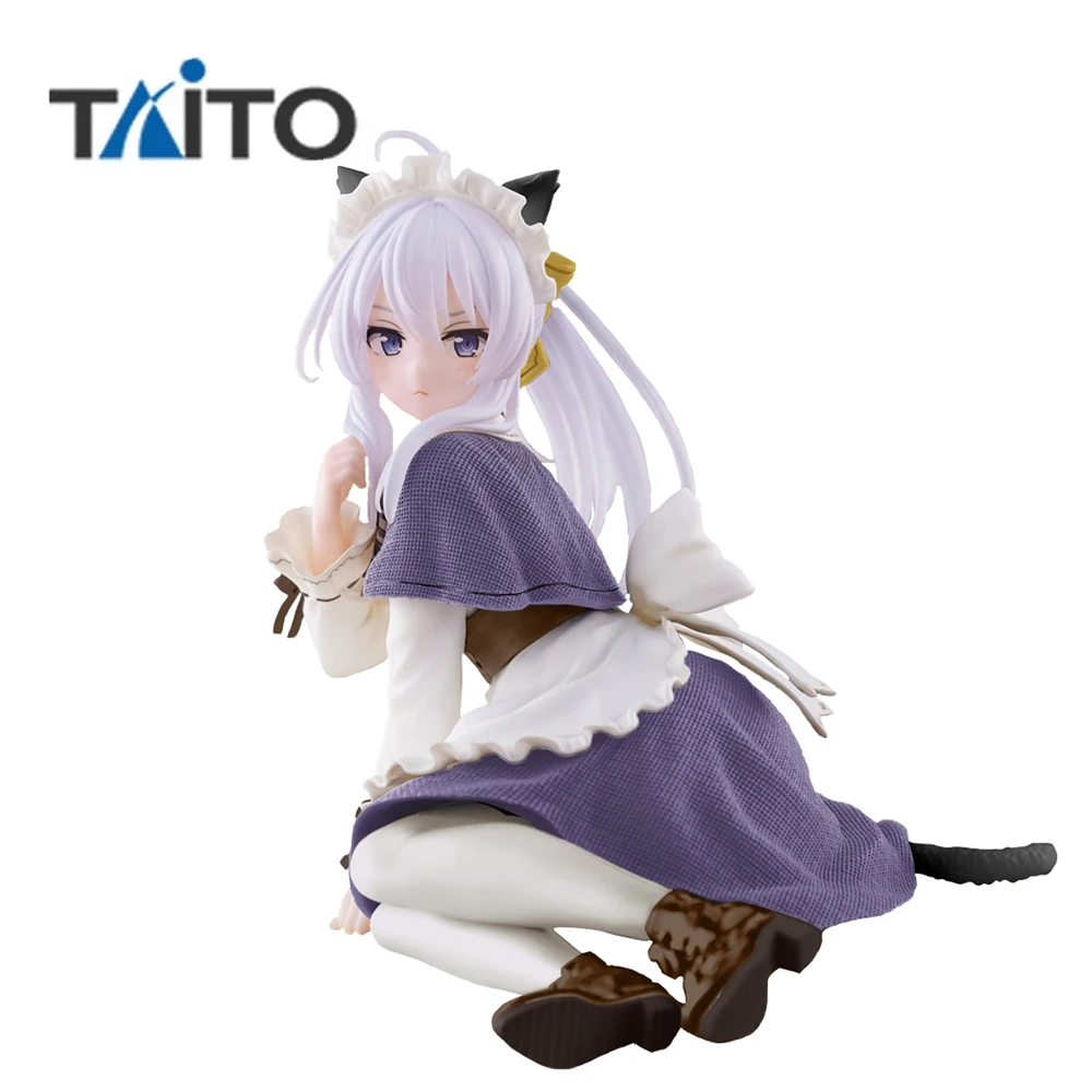 IN Stock Taito Desktop Cute Elaina Nekomimi Maid Ver Renewal Wandering Witch: The Journey of Elaina Anime Figure Model Toys 13cm