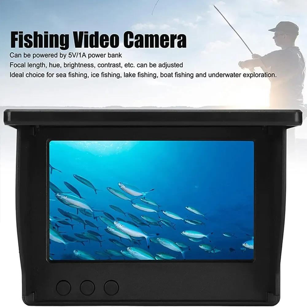 Fish Finder LCD 4.3 Inch Display Underwater 220° Fishing Camera Waterproof IPS 1080P 9 Hours Endurance Night Vision 15/20/30m