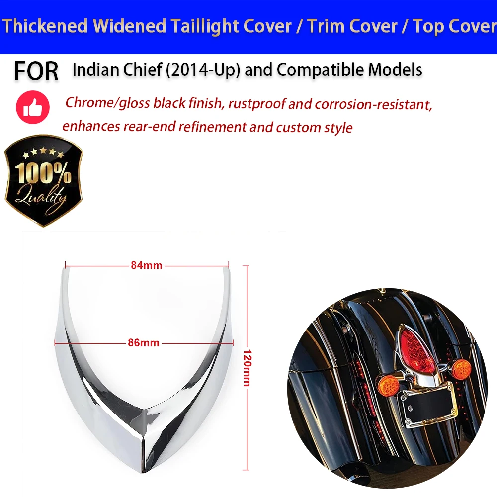 For Indian Chief 2014-Up Thickened Widened Taillight Cover Trim No-Drill Accesorios Moto