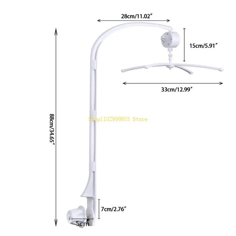 لعبة سرير الأطفال مع صندوق الموسيقى، خالية من مادة BPA، قابلة للتعديل ومخلب متنقل لتطوير حاسة الطفل J0MF #6