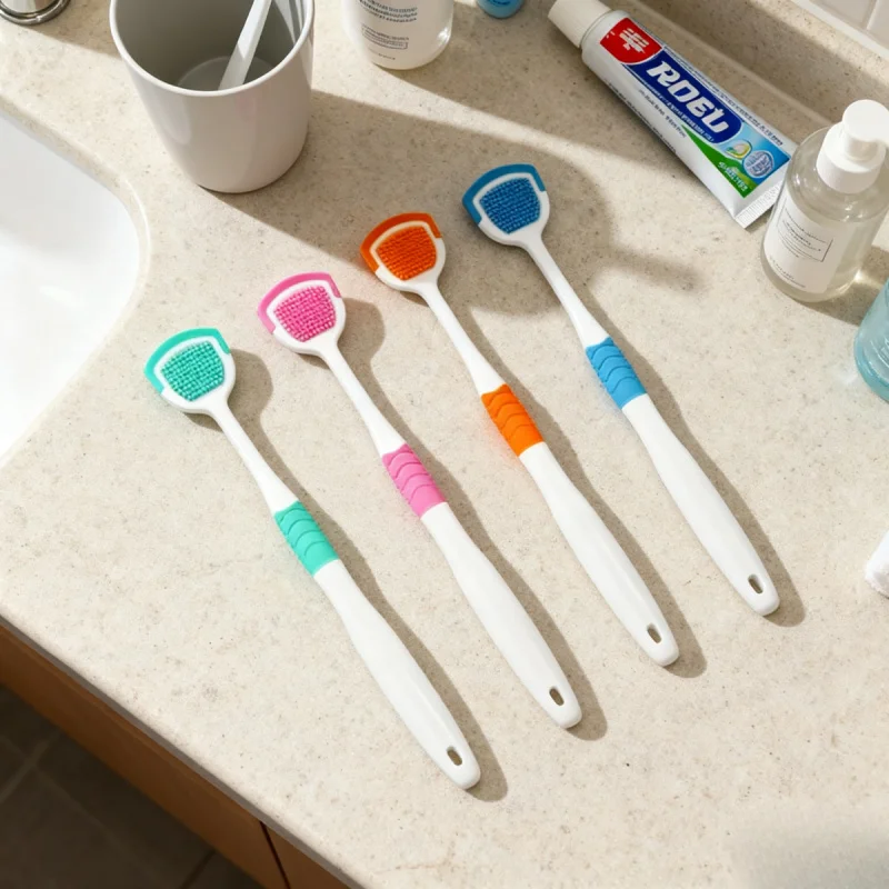 Raspador de Língua para Adultos: Ferramenta Diária para Hálito Fresco e Higiene Bucal