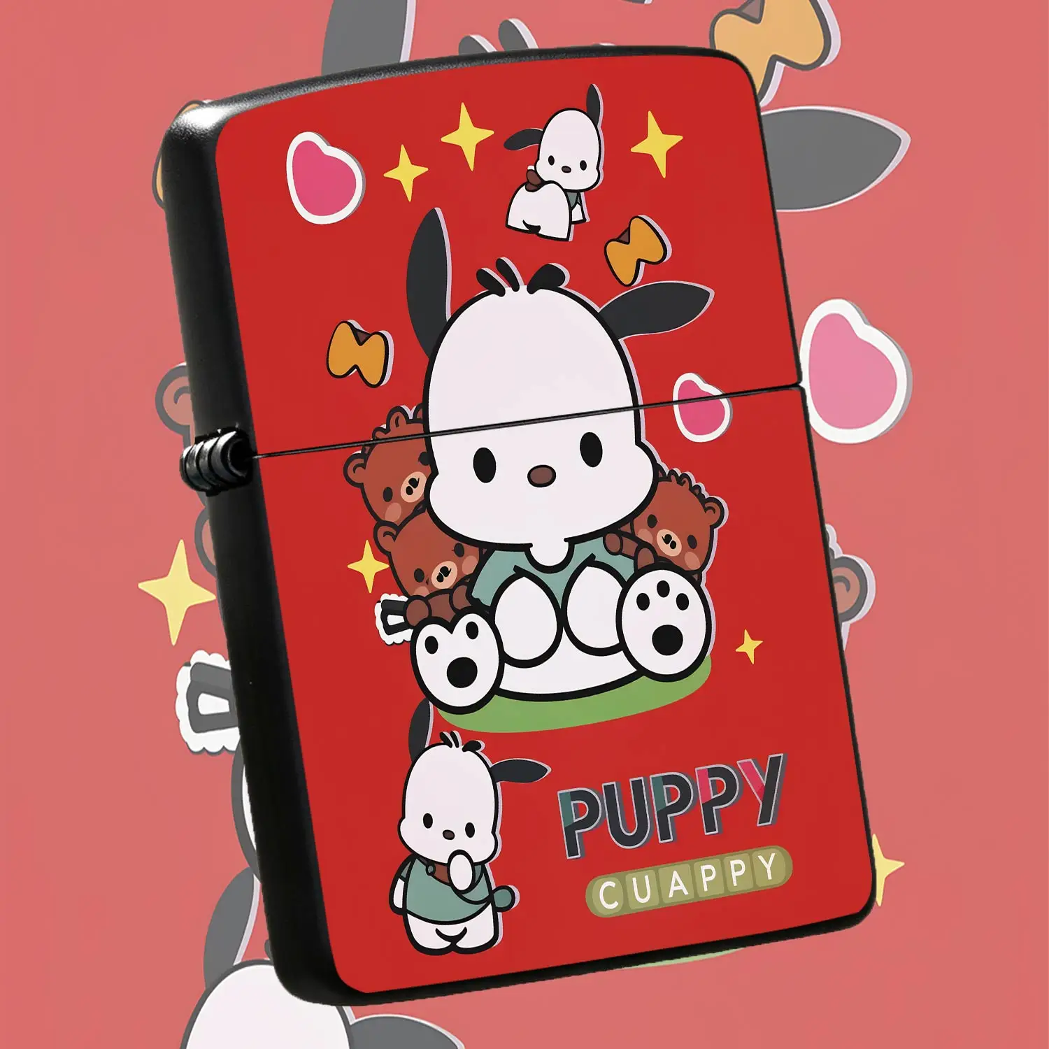 Cutepuppy Themed Portable Lighter Adorable Cartoon Decor With Little Bears Hearts Sparkle Patterns Ideal For Daily Multi-Scene Use Perfect For Gifting Personal Collection Trendy Fun Practical Accessory For All Fans A Humorous And Interestin