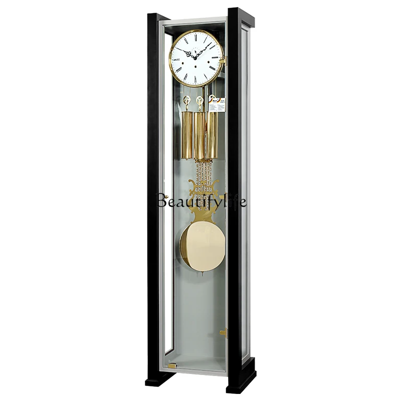 European floor clock living room modern light luxury German movement creative mechanical simple floor clock