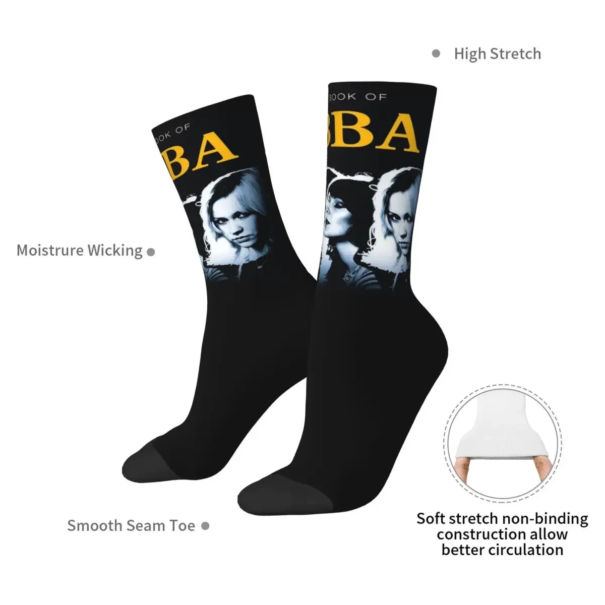 Abba Death Metal Band Socks Harajuku Sweat Absorbing Stockings All Season Long Socks Accessories for Unisex Birthday Present