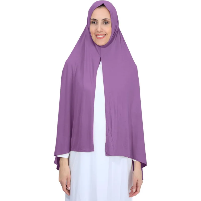 

Non-See Through Instant Jersey Cotton Hijab Scarf for Women, Ready to Wear Muslim Head Scarf