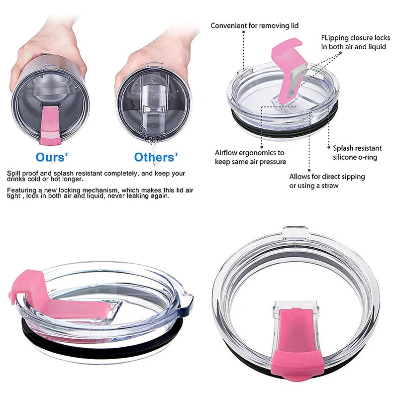 1 szt. Pokrywka odporna na zalanie na 20 i 30 uncji Yeti pasuje do kubka Więcej wymiennych pokrywek kubków odporne na zalanie Drop Shopping