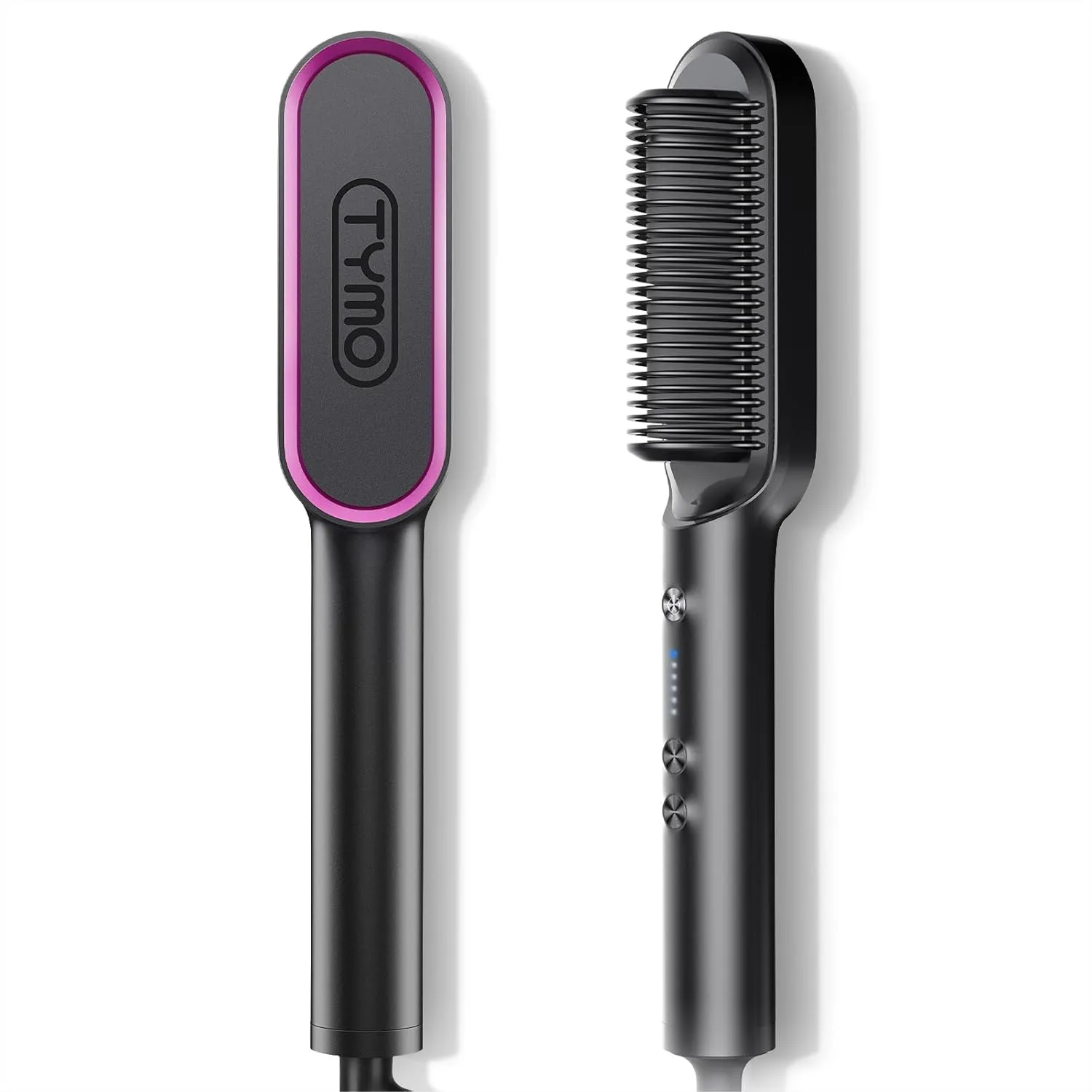 

Hair Straightener Brush, 20s Fast Heating Curly Hair Straightener with 5 Thermostatic Levels, 30 Min Auto-Off & 110V-240V, Silky