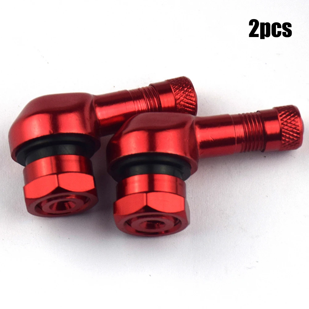 2pcs Motorcycle Rim 90 Degree Angle Aluminum Alloy Valve Stems For 11.3mm Wheel Rim Motorcycle Wheel Tire Tubeless Valve Stems