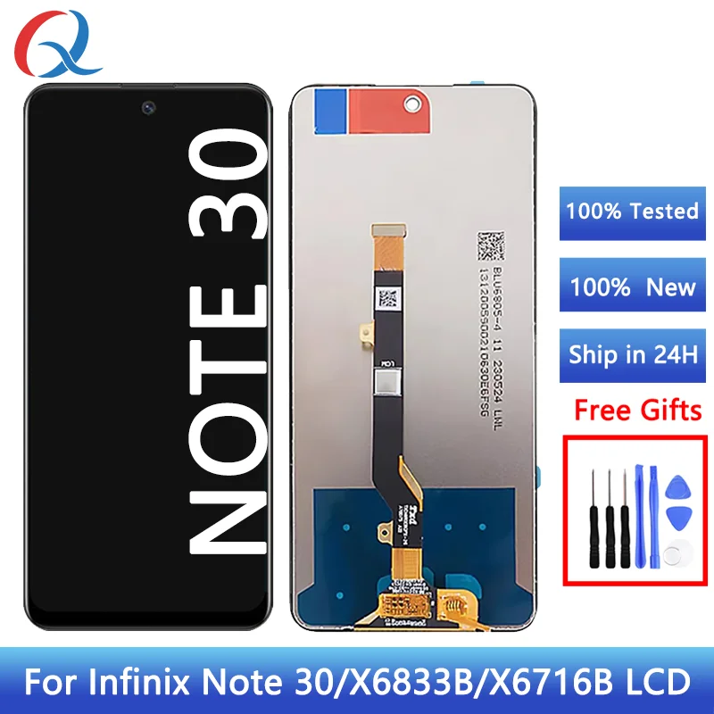 X6833B Lcd For Infinix Note 30 X6833B X6716B Display Touch Screen Digitizer Assembly for Infinix Note 30 screen replacement