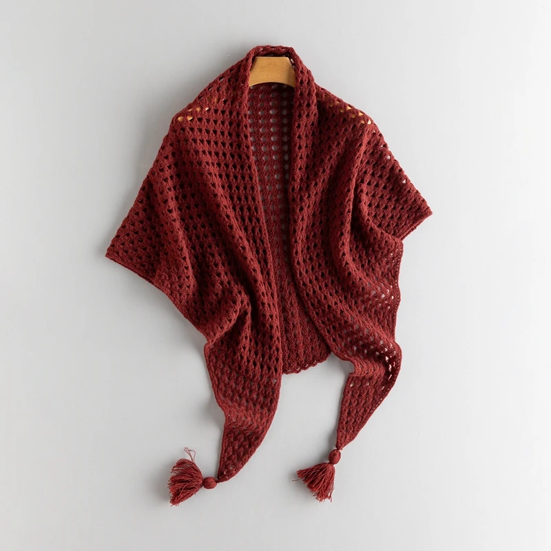 เสื้อคลุมคาร์ดิแกนแคชเมียร์แท้ 100% สำหรับผู้หญิง สไตล์คลาสสิก ฤดูใบไม้ผลิและฤดูใบไม้ร่วง แบบไม่มีแขน แต่งพู่ห้อย คุณภาพสูง ทรงหลวม ดูสง่างาม