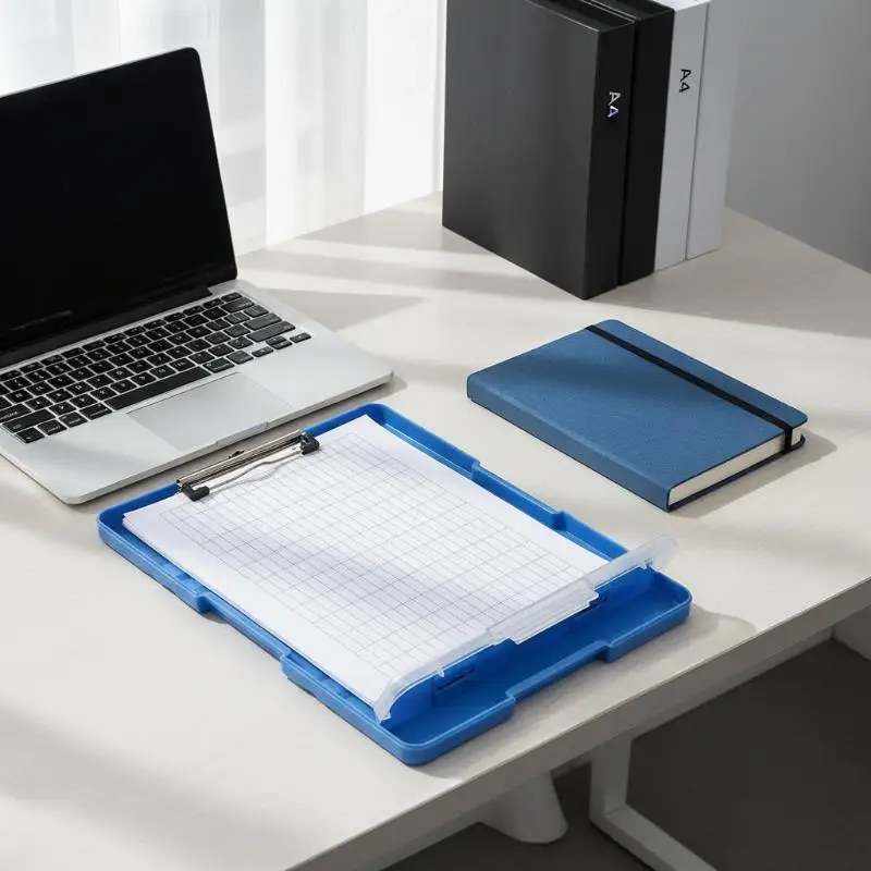

Plastic Storage Clipboard With Metal Clip And Pen Holder For Office School Nurses Field Work